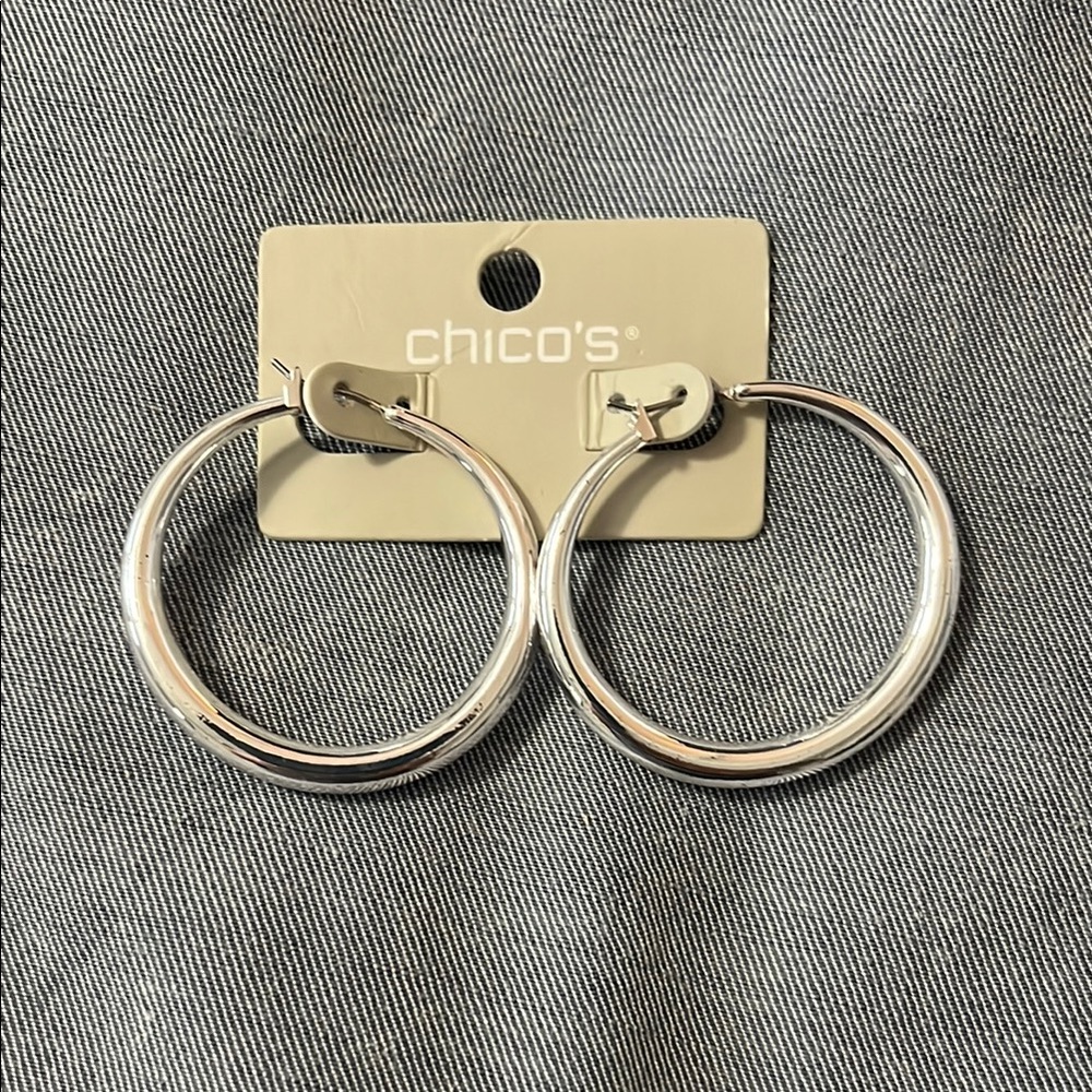 Chico's Silver Hoop Earrings